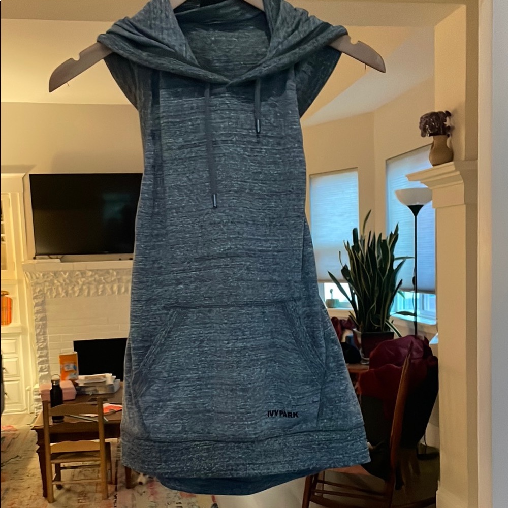 IVY PARK Heather Blue Hooded Vest